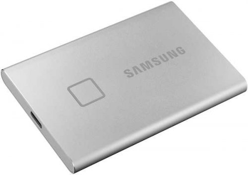 Накопитель SSD Samsung USB-C 500Gb MU-PC500S/WW T7 Touch 1.8" серый фото 4
