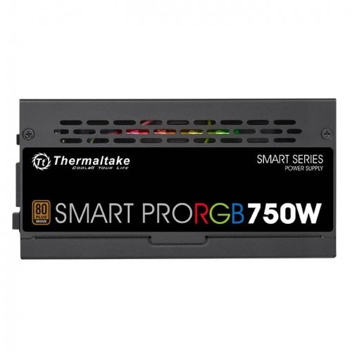 Блок питания Thermaltake ATX 750W SMART PRO RGB 80+ bronze (24+4+4pin) APFC 140mm fan color LED 9xSA фото 3