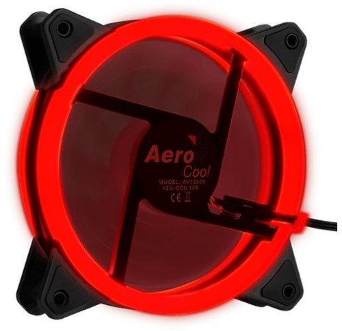 Вентилятор Aerocool Rev Red 120x120mm 3-pin 15dB 153gr LED Ret фото 4