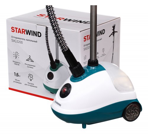 Отпариватель напольный Starwind SVG3200 1800Вт белый/зеленый фото 10