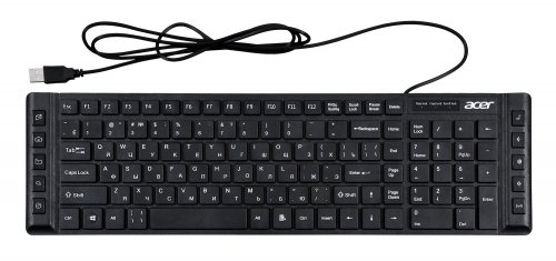 Клавиатура Acer OKW010 черный USB slim Multimedia фото 11