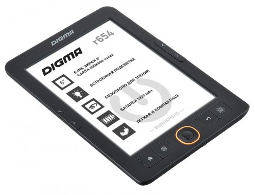 Электронная книга Digma R654 6" E-Ink Carta 800x600 600MHz/4Gb/microSDHC/подсветка дисплея графит фото 7