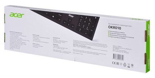 Клавиатура Acer OKR010 черный USB беспроводная slim Multimedia фото 2
