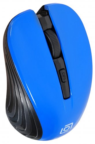 Мышь Оклик 545MW черный/синий оптическая (1600dpi) беспроводная USB для ноутбука (4but) фото 7