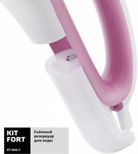 Отпариватель ручной Kitfort KT-943-1 1200Вт розовый/белый фото 6