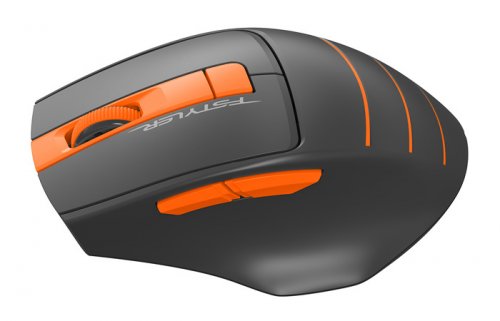 Мышь A4Tech Fstyler FG30 серый/оранжевый оптическая (2000dpi) беспроводная USB (6but) фото 2