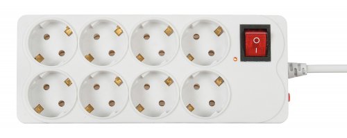 Сетевой фильтр Buro 800SH-1.8-W 1.8м (8 розеток) белый (коробка) фото 3