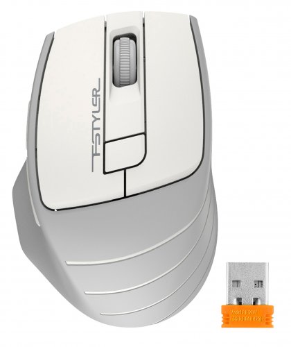 Мышь A4Tech Fstyler FG30S белый/серый оптическая (2000dpi) silent беспроводная USB (6but) фото 7