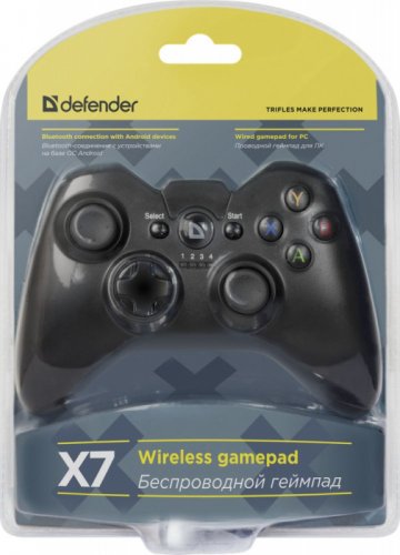Геймпад Defender X7 черный Bluetooth Беспроводной виброотдача фото 2
