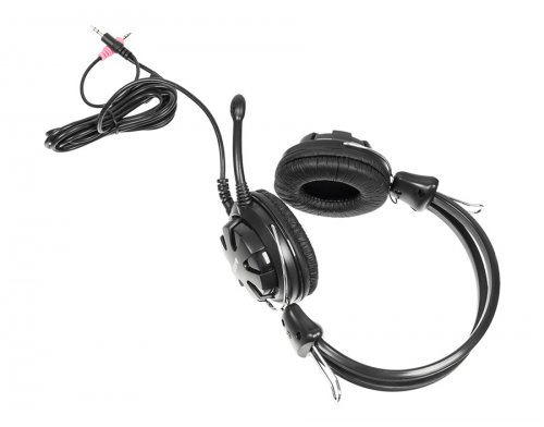 Наушники с микрофоном A4Tech HS-28 черный 1.8м накладные оголовье (HS-28 (BLACK)) фото 7