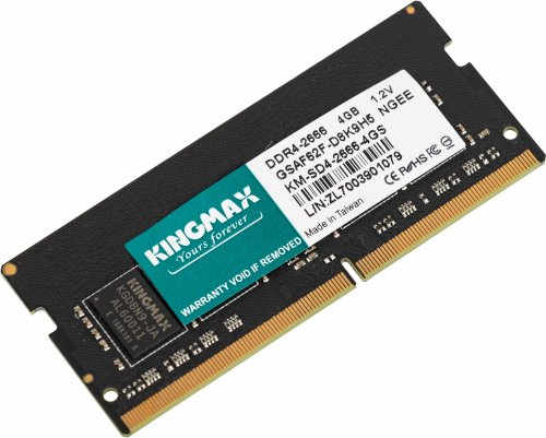 Память DDR4 4Gb 2666MHz Kingmax KM-SD4-2666-4GS RTL PC4-21300 CL19 SO-DIMM 260-pin 1.2В dual rank фото 3