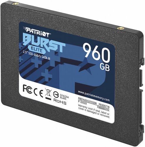 Накопитель SSD Patriot SATA III 960Gb PBE960GS25SSDR Burst Elite 2.5" фото 2