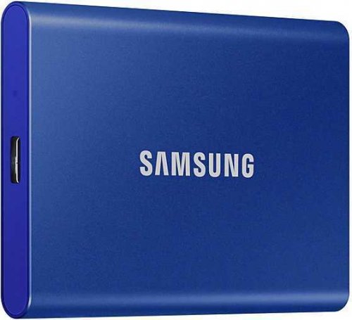Накопитель SSD Samsung USB-C 2Tb MU-PC2T0H/WW T7 1.8" синий фото 2