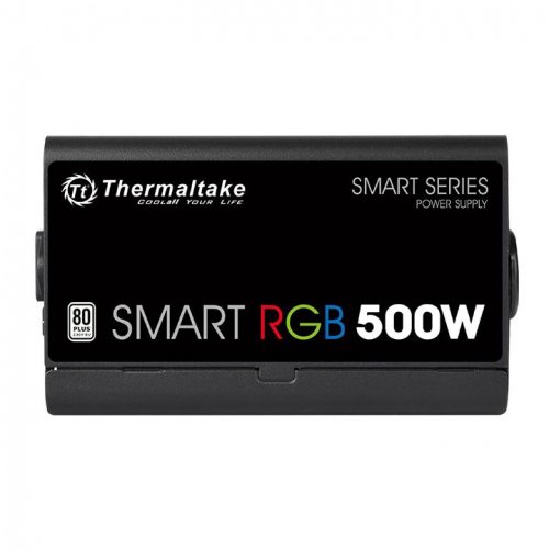 Блок питания Thermaltake ATX 500W Smart RGB 500 80+ (24+4+4pin) APFC 120mm fan color LED 5xSATA RTL фото 4