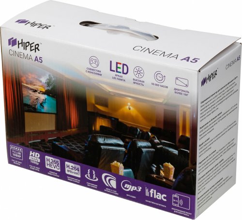 Проектор Hiper Cinema A5 LCD 2600Lm (800x400) 1500:1 ресурс лампы:50000часов 1xUSB typeA 1xHDMI 1кг фото 8