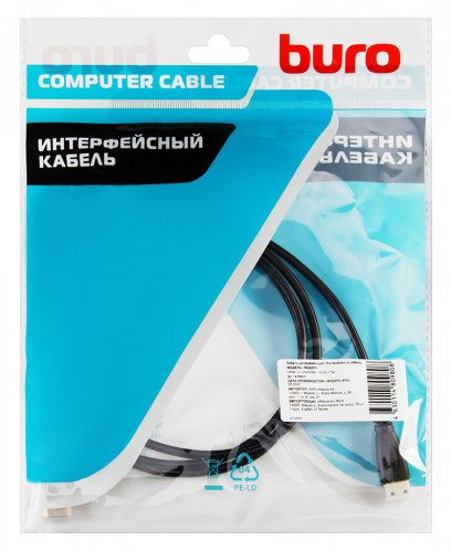 Кабель аудио-видео Buro mini-HDMI (m)/HDMI (m) 1.5м. черный (BHP-MINHDMI-1.5) фото 3
