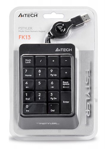 Числовой блок A4Tech Fstyler FK13 серый USB slim для ноутбука фото 3