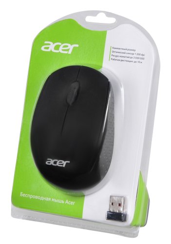 Мышь Acer OMR020 черный оптическая (1200dpi) беспроводная USB (3but) фото 8
