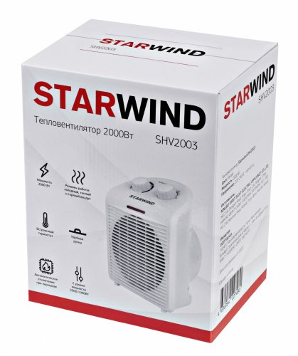 Тепловентилятор Starwind SHV2003 2000Вт белый фото 6