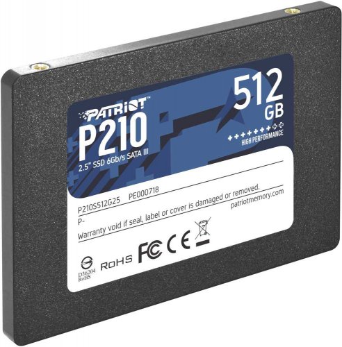 Накопитель SSD Patriot SATA III 512Gb P210S512G25 P210 2.5" фото 2