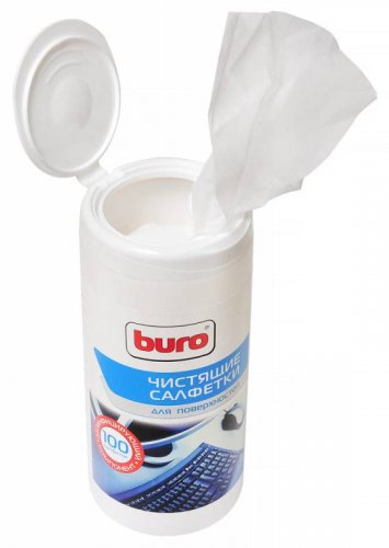Салфетки Buro BU-Tsurface для поверхностей туба 100шт влажных фото 2
