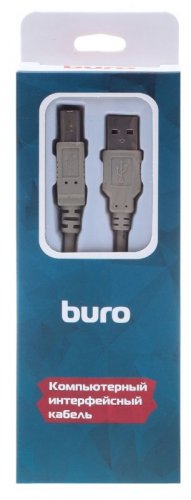 Кабель Buro BHP RET USB_BM30 USB A(m) USB B(m) 3м серый блистер фото 2