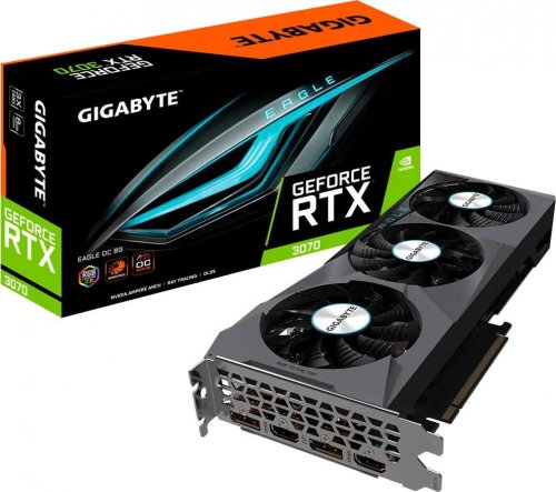 Видеокарта Gigabyte PCI-E 4.0 GV-N3070EAGLE OC-8GD 2.0 LHR NVIDIA GeForce RTX 3070 8192Mb 256 GDDR6  фото 8