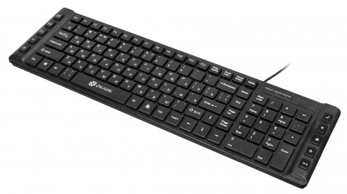 Клавиатура Оклик 530S черный USB slim Multimedia фото 3