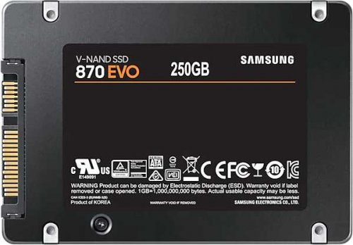 Накопитель SSD Samsung SATA III 250Gb MZ-77E250BW 870 EVO 2.5" фото 5
