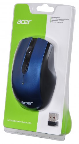 Мышь Acer OMR031 черный/синий оптическая (1600dpi) беспроводная USB (3but) фото 8