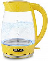 Чайник электрический Kitfort KT-6123-5 2л. 2200Вт желтый (корпус: стекло)