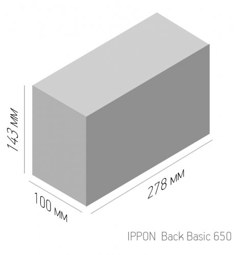 Источник бесперебойного питания Ippon Back Basic 650 360Вт 650ВА черный фото 15