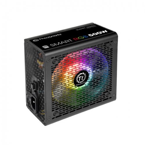 Блок питания Thermaltake ATX 500W Smart RGB 500 80+ (24+4+4pin) APFC 120mm fan color LED 5xSATA RTL фото 5