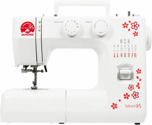 Швейная машина Janome Sakura 95 белый/цветы фото 2