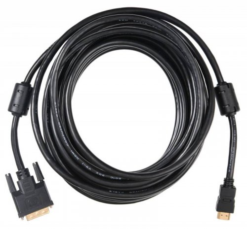 Кабель Buro HDMI-19M-DVI-D-10M HDMI (m) DVI-D (m) 10м феррит.кольца черный фото 4