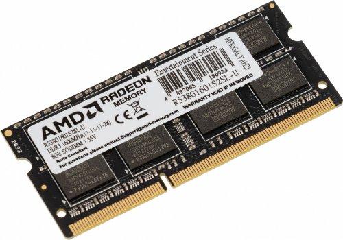 Память DDR3L 8Gb 1600MHz AMD R538G1601S2SL-U RTL PC3-12800 CL11 SO-DIMM 204-pin 1.35В фото 4